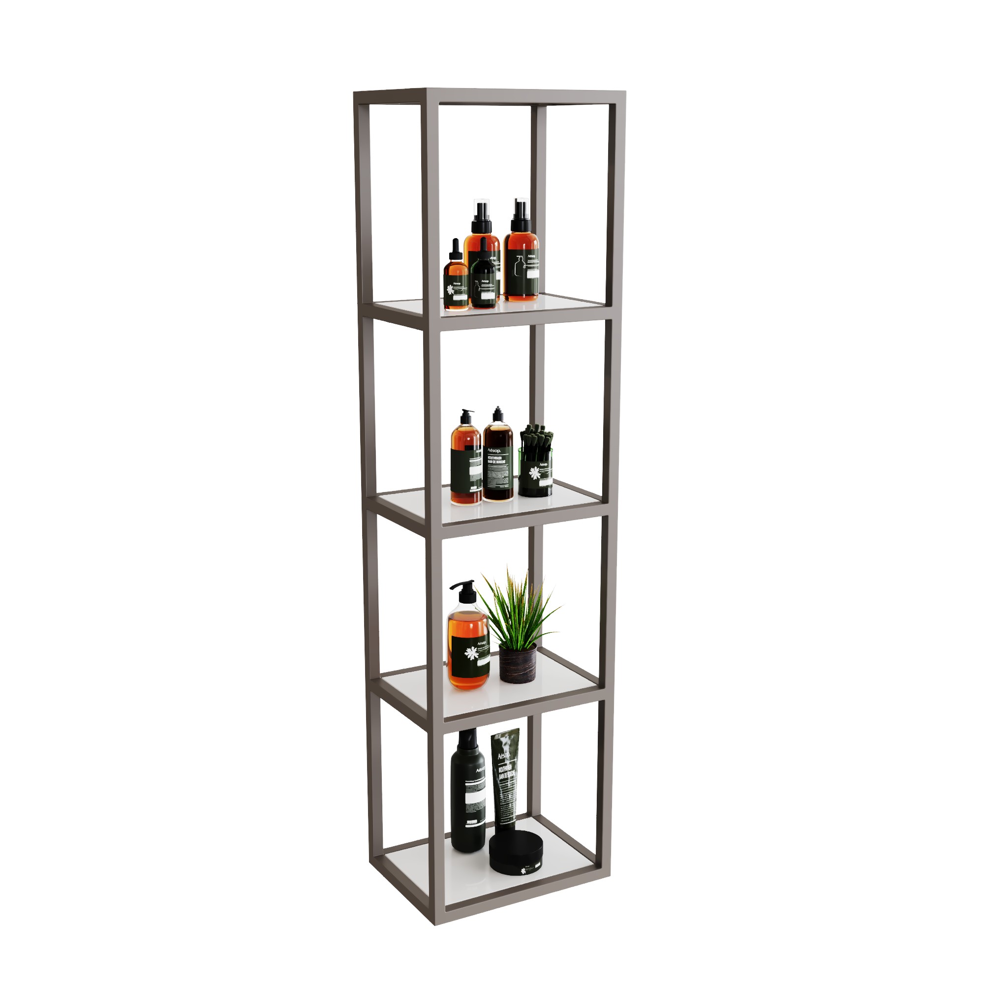 

Стеллаж металлический для вещей Altstahl CANTE 4 (250х340х1300) Серый