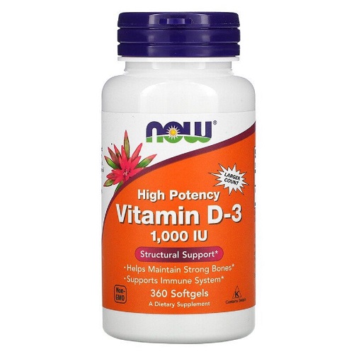 

Вітамін D NOW Vitamin D3 1000UI, 360 капс.