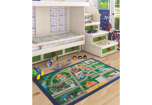 

Коврик в детскую комнату Confetti Traffic Lanes Yesil 100x150