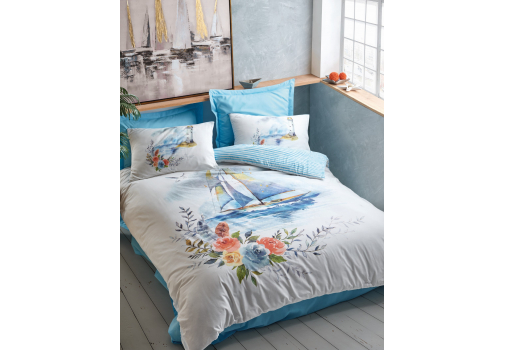 

Комплект постельного белья Cotton box Morgan Mavi 200x220