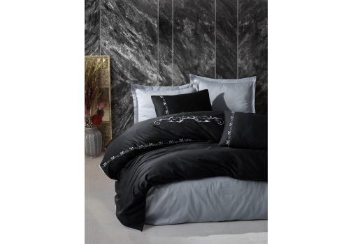 

Комплект постельного белья Cotton Box Brode Gloria Gri 200x220