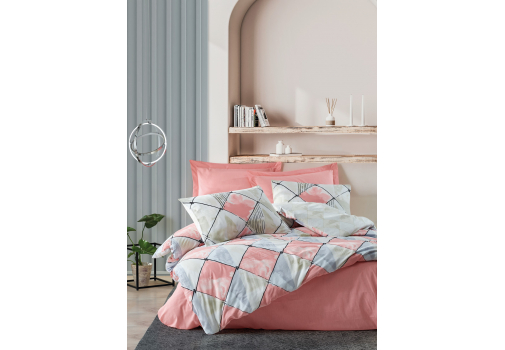 

Комплект постельного белья Cotton box Tetragon Pembe 200x220