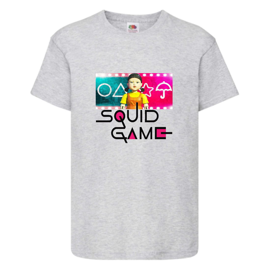 

Футболка детская Игра в Кальмара 0015 (Squid game) серая (SQD-0015 gry) 116 см
