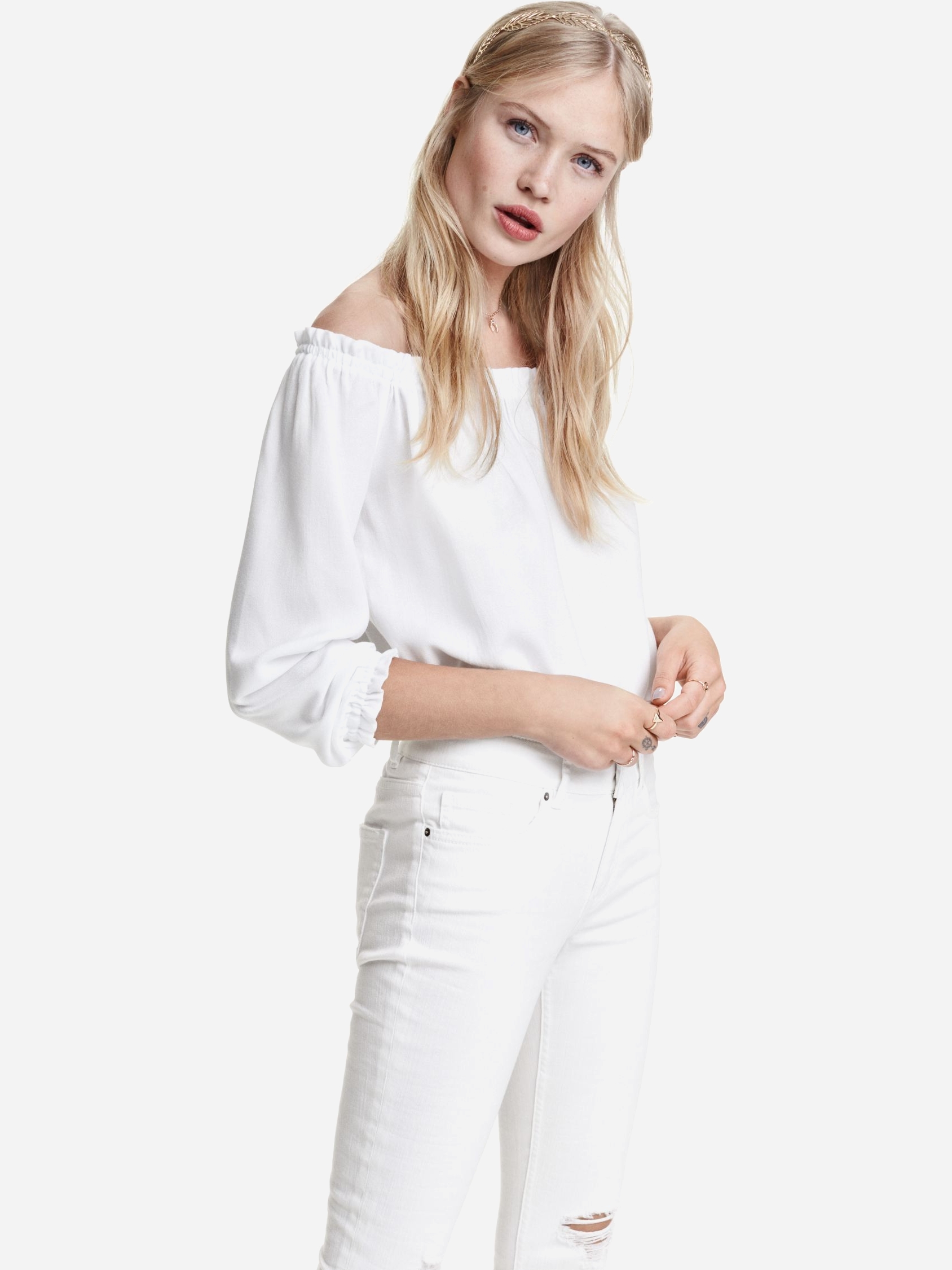 

Блузка H&M 3hm06110125  Белая, Блузка H&M 3hm06110125 42 Белая
