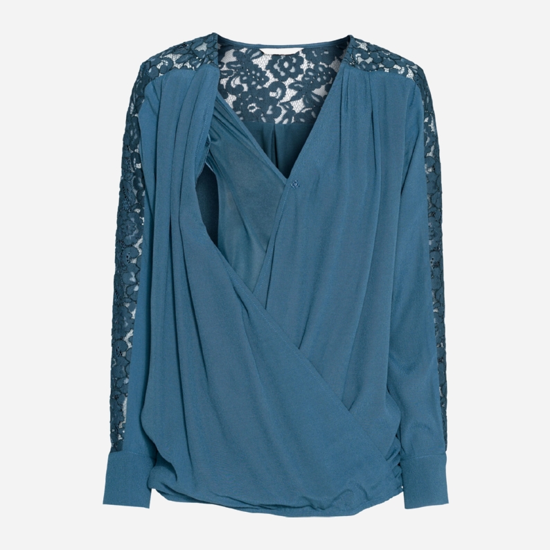 

Блузка для беременных H&M 5090396  Темно-синяя, Блузка для беременных H&M 5090396 L Темно-синяя