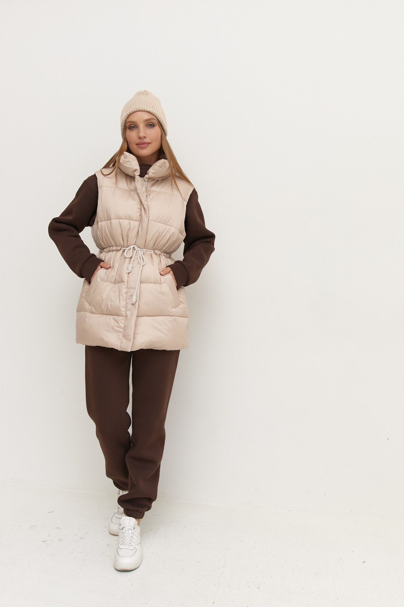 

Жилет LYTVYN Base удлененный  Бежевый, Жилет LYTVYN Base удлененный 46 Бежевый