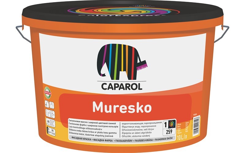 

Фасадная краска Caparol Muresko белая 10 л арт - 969084