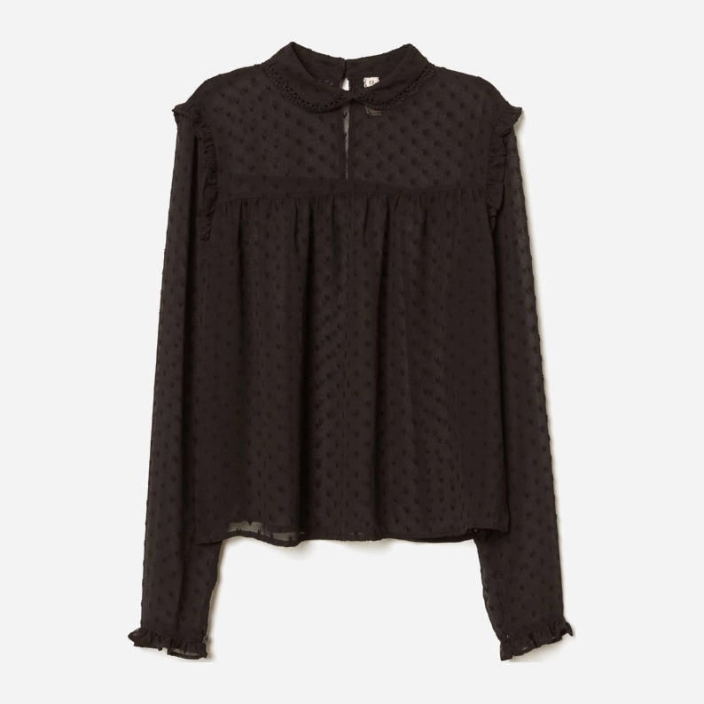 

Блузка H&M 1412-6777378  Черная, Блузка H&M 1412-6777378 40 Черная