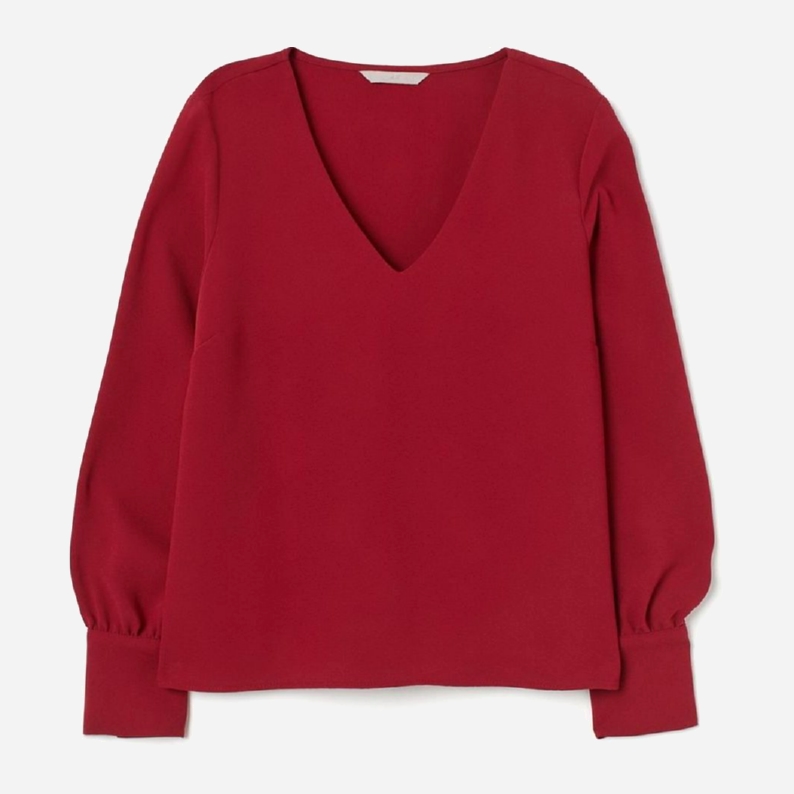 

Блузка H&M 0634426-0  Красная, Блузка H&M 0634426-0 34 Красная