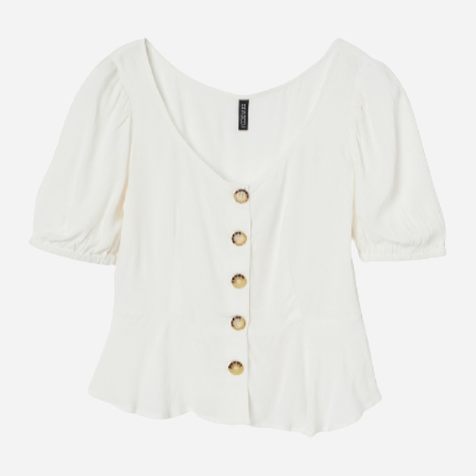 

Блузка H&M Divided 0877037-1  Белая, Блузка H&M Divided 0877037-1 44 Белая