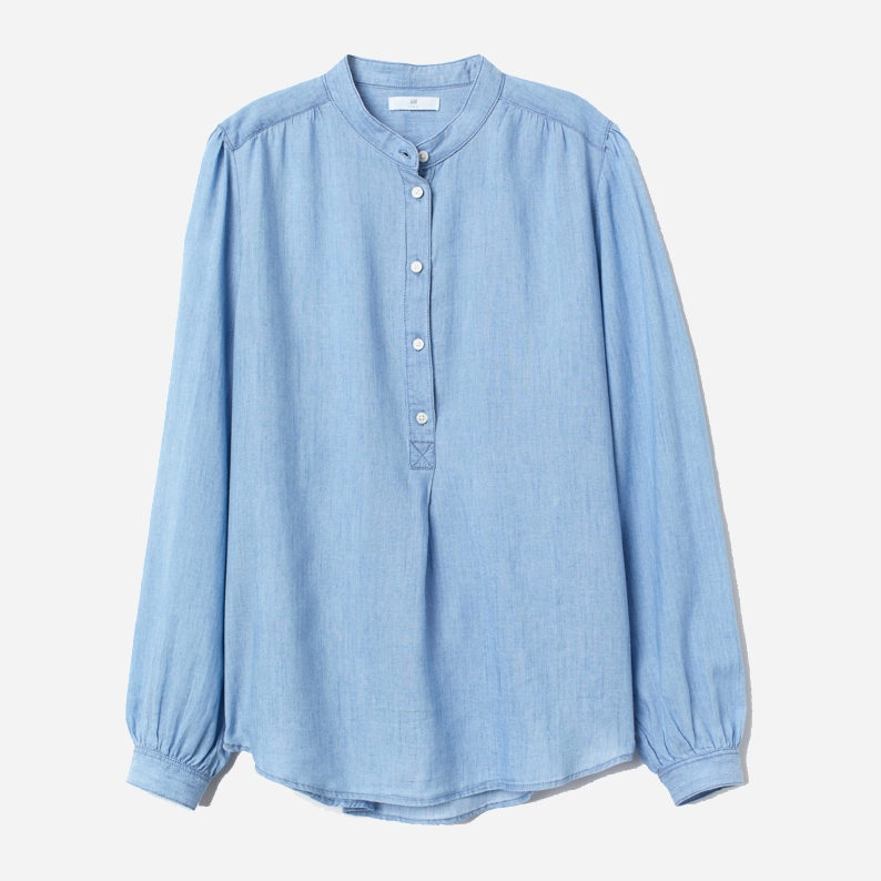

Блузка джинсовая H&M 0703436-9 50 Голубая (СА2000001876978)