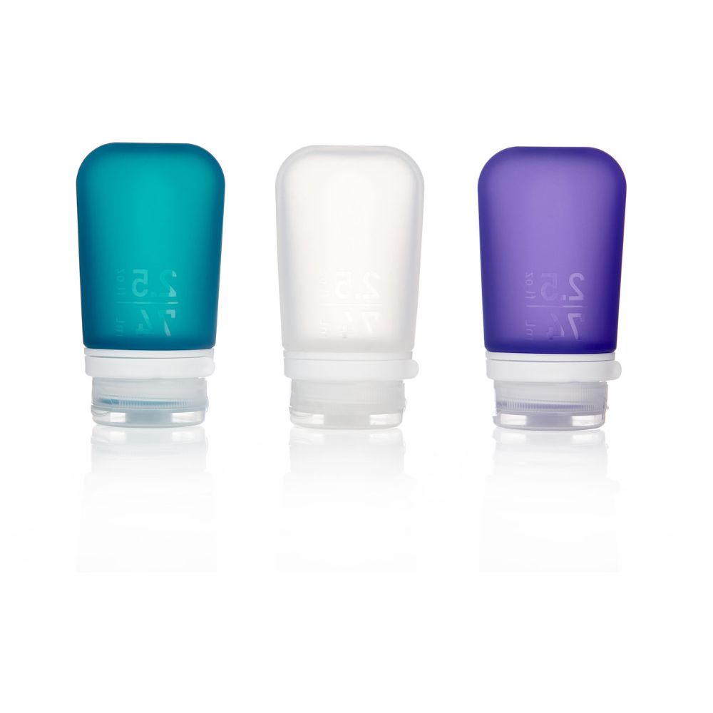 

Набір силіконових пляшечок Humangear GoToob + 3 Pack Medium Clear Purple Teal (білий, фіолетовий, зелений)
