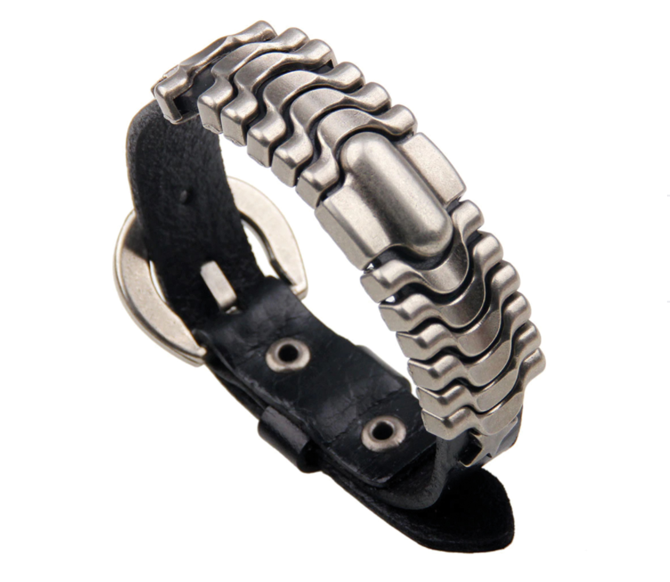 

Браслет мужской кожанный черный (b13.x11)