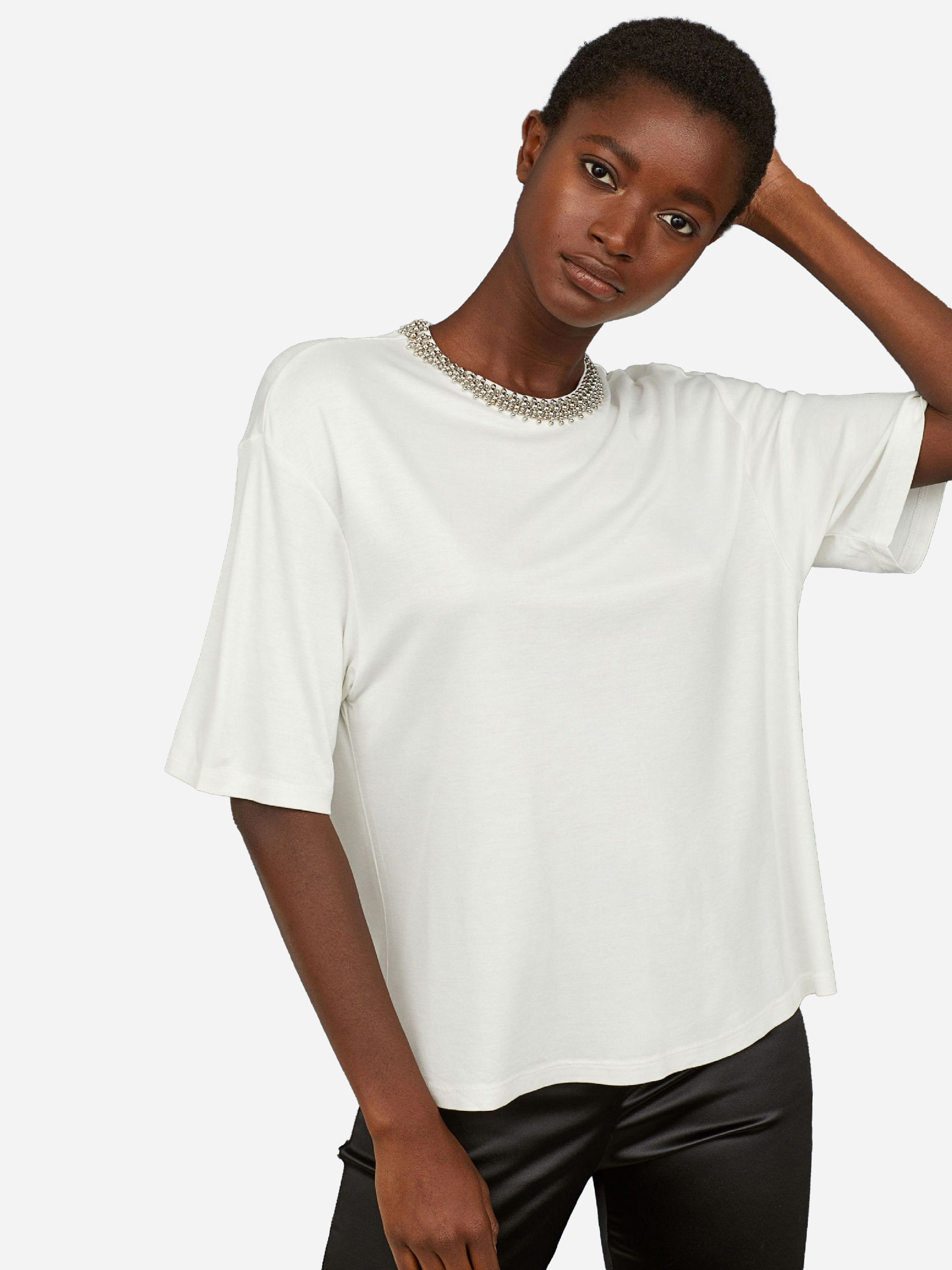 

Блузка H&M 0689102-8  Белая, Блузка H&M 0689102-8 36 Белая