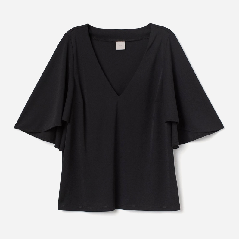 

Блузка H&M 0746454-9  Черная, Блузка H&M 0746454-9 34 Черная