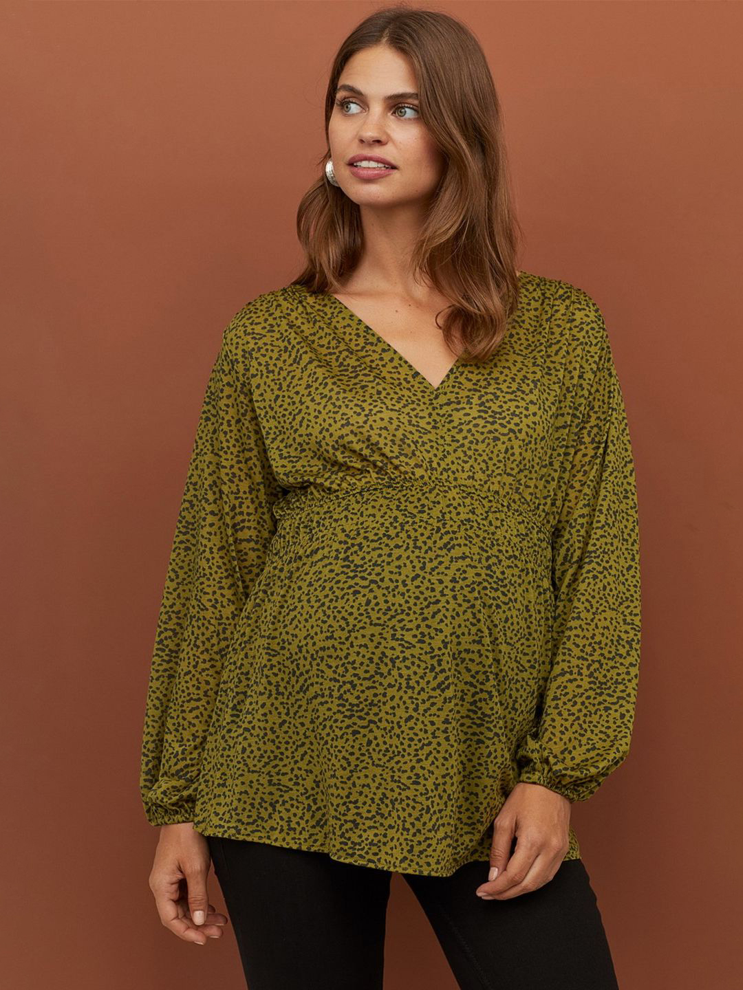 

Блузка для беременных H&M 0808819-0  Зеленая, Блузка для беременных H&M 0808819-0 XL Зеленая