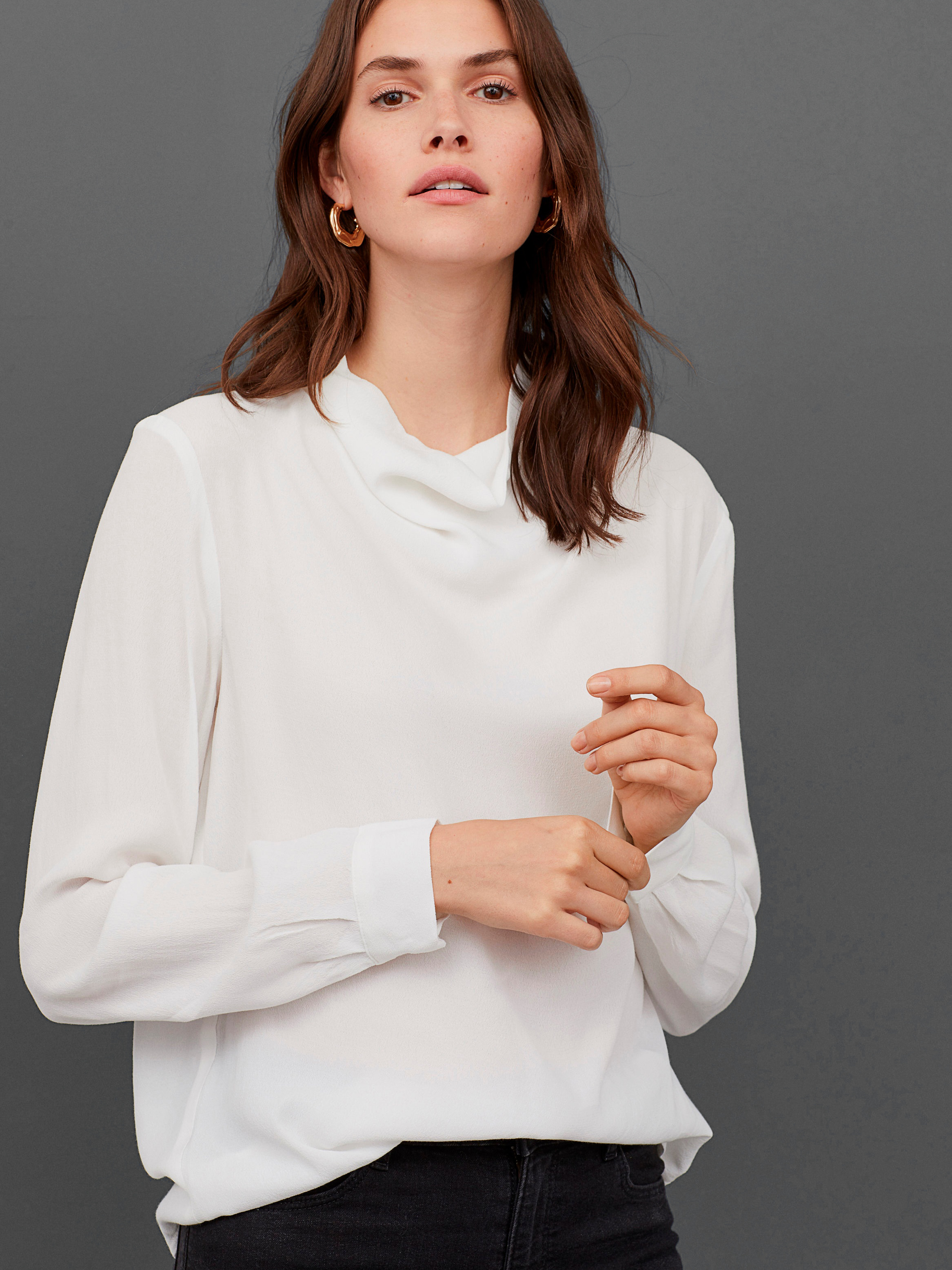 

Блузка H&M 0782874-0  Белая, Блузка H&M 0782874-0 44 Белая