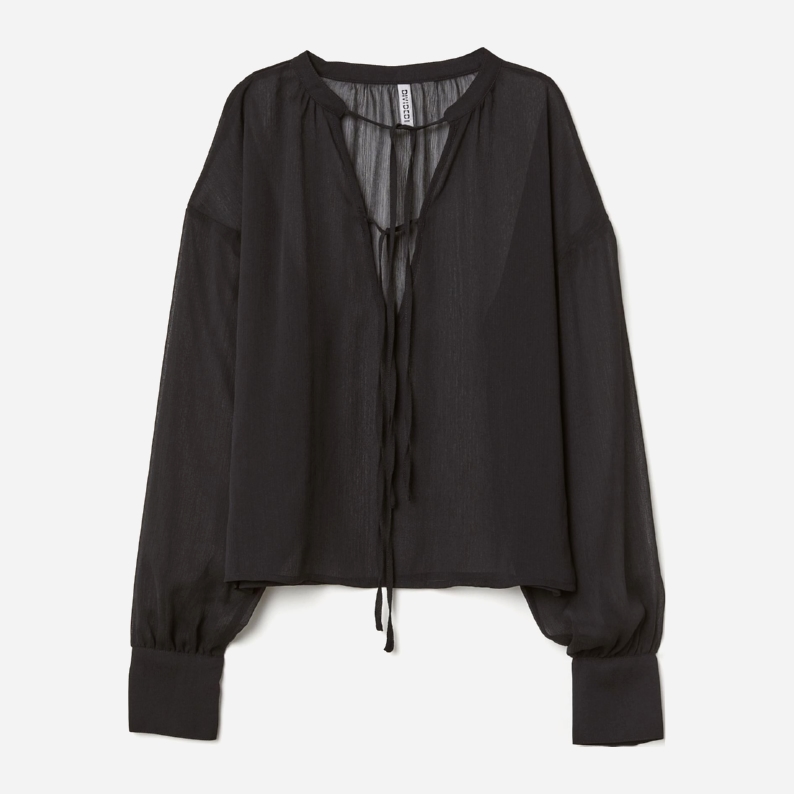 

Блузка H&M 6776388  Черная, Блузка H&M 6776388 32 Черная