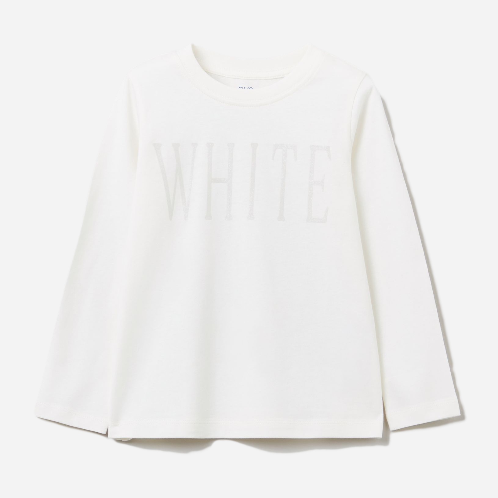 

Футболка с длинными рукавами OVS 1327868 110 см White
