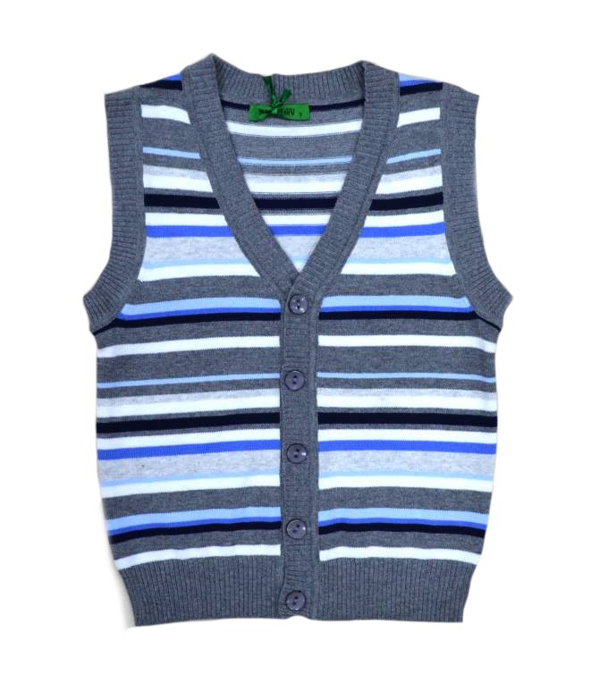 

Жилет для мальчика на пуговицах Xiaofeihu 1133 128 темно-серый