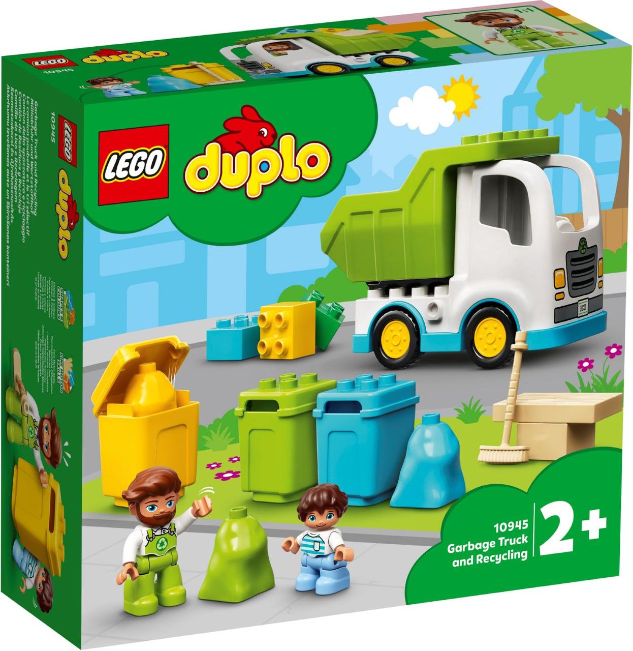 

Lego Duplo Лего ДуплоМусоровоз и контейнеры для раздельного сбора мусора 10945