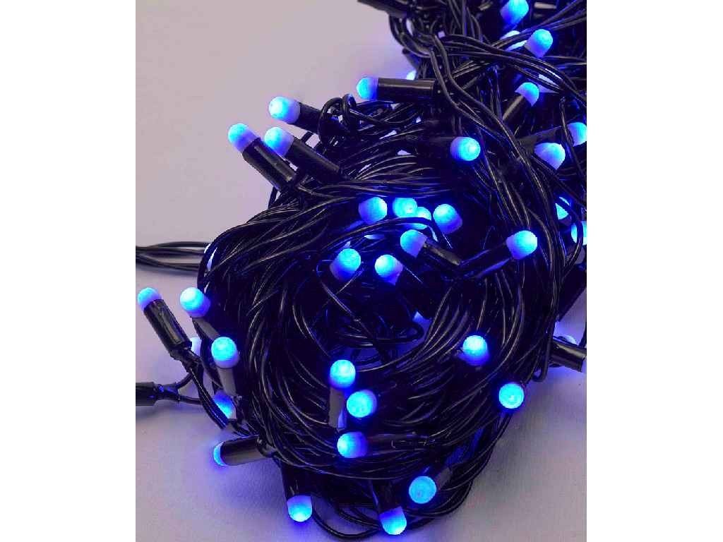 

Гирлянда улична 100LED синей 10м черный каучук 2.2мм 1420-02