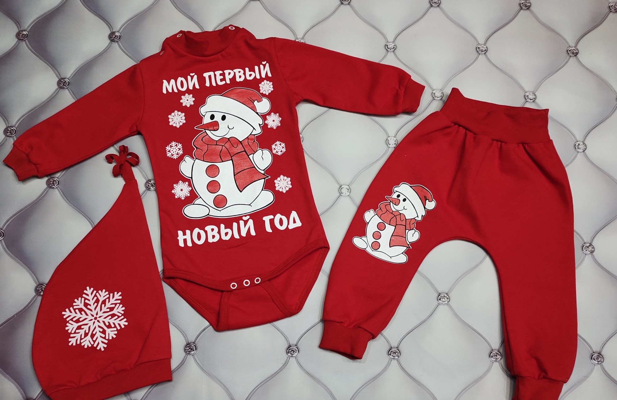 

Костюм детский Мой первый Новый год 80-86 см красный