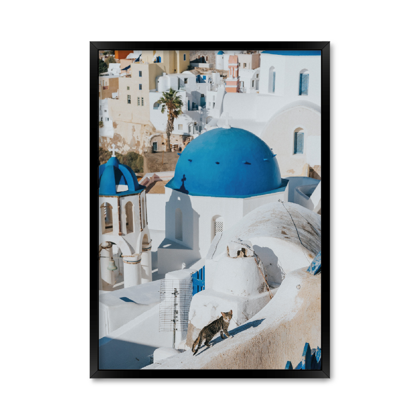 

Постер "Синие крыши" с антибликовым стеклом 59.6 x 84 см в чёрной рамке