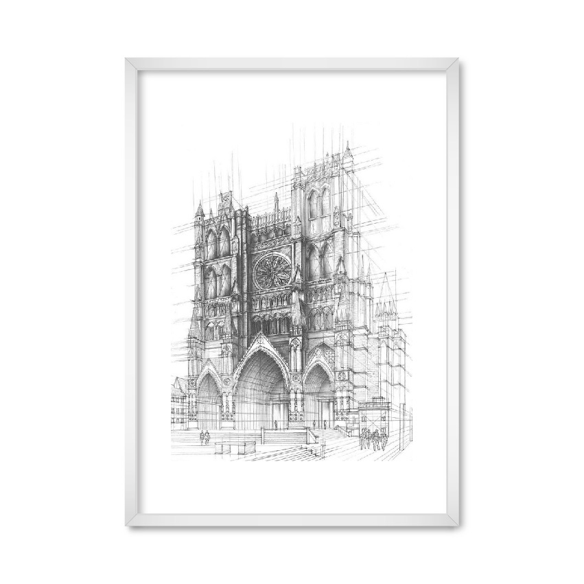 

Постер "Нотр Дам" с антибликовым стеклом 29.7 x 42 см в белой рамке