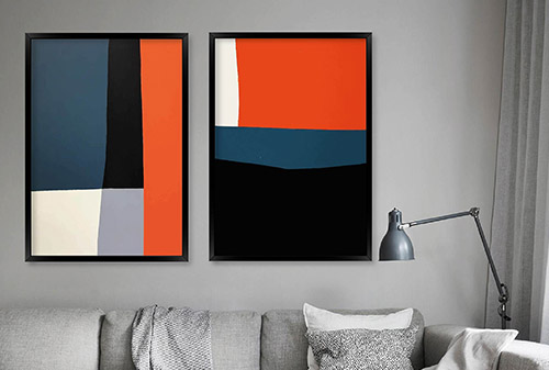 

Набор постеров "Square set" с антибликовым стеклом 29.7 x 42 см в чёрной рамке