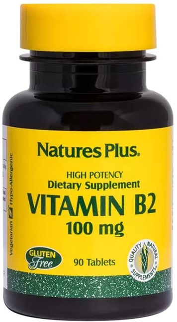 

Рибофлавин, B-2, Nature's Plus, 100 мг, 90 Таблеток (097467016309)