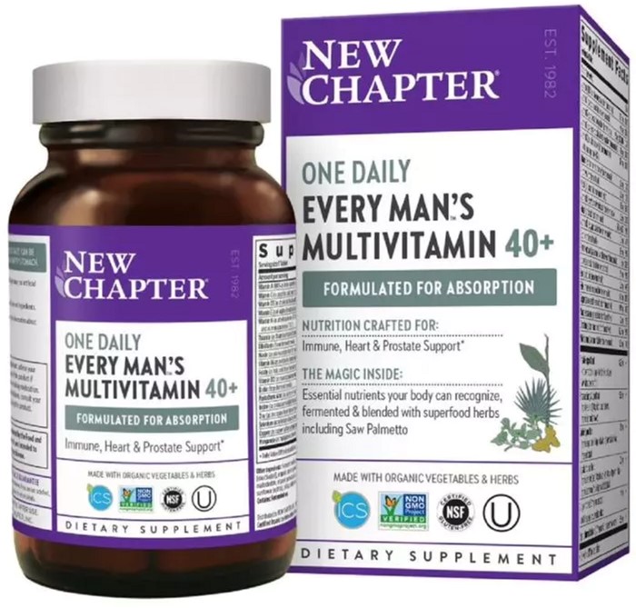 

Ежедневные Мультивитамины Для Мужчин 40+, Every Man's, New Chapter, 24 Таблетки (727783003690)