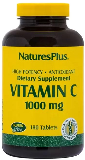 

Витамин C, Vitamin C, 1000 мг, Nature's Plus, 180 таблеток (097467022904)