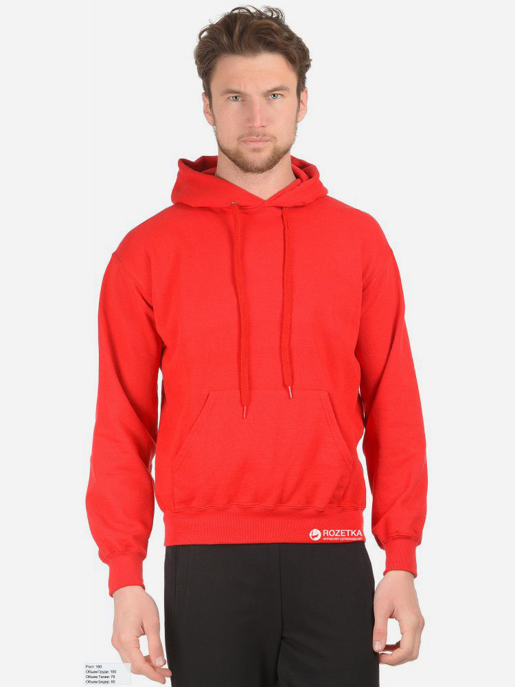 

Худи Fruit of the loom Hooded Sweat 062208040 L Красное