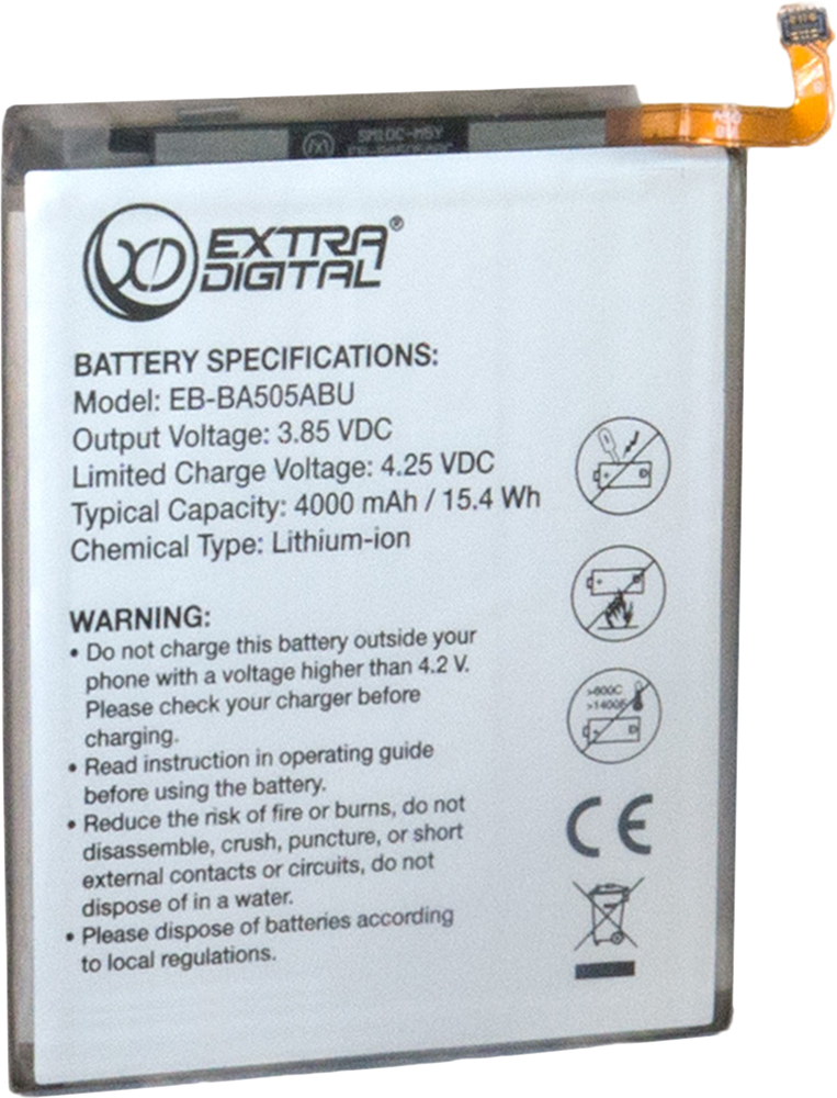 

Аккумулятор ExtraDigital для Samsung EB-BA505BU 4000 мА·ч