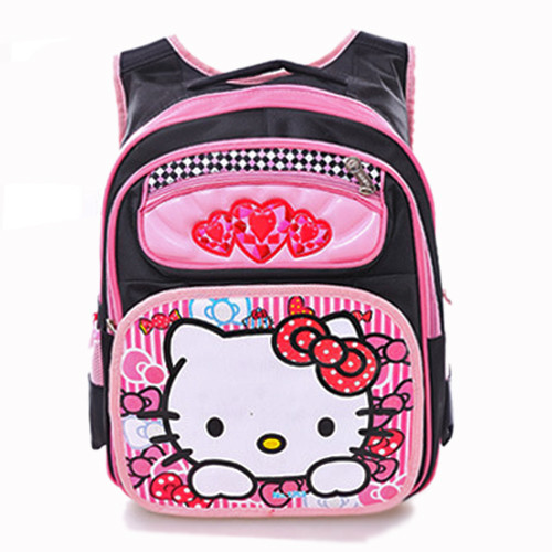 

Портфель с котенком Hello Kitty для школьницы каркасный ортопедический 39*30*12 в начальную школу