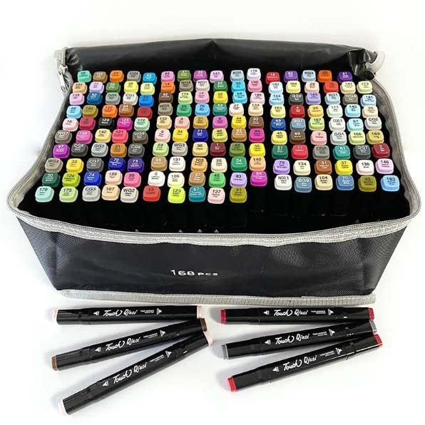 

Набор скетч-маркеров 168 шт. для рисования черных Touch (TOUCH168-BL)