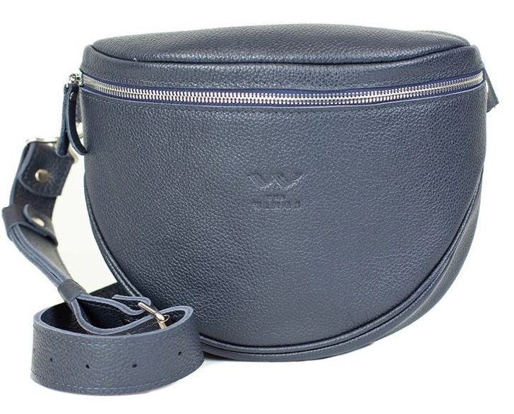 

Сумка кросс-боди женская кожаная The Wings VACATION темно-синяя флотар TW-Vacation-dark-blue-flo