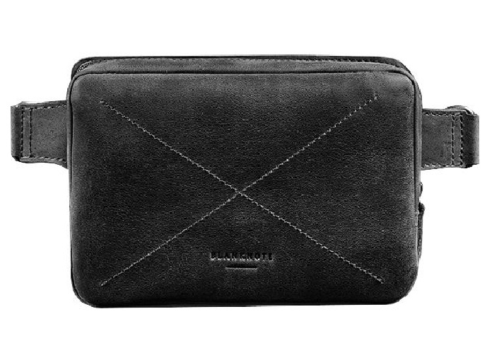 

Сумка на пояс женская кожаная BlankNote DROPBAG MINI CRAZY HORSE черная BN-BAG-6-g-kr