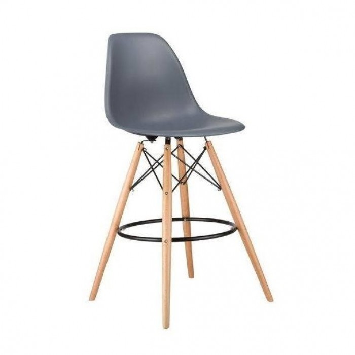 

Стул барный пластиковый СДМ-Групп Тауэр Вуд ножки бук, темно-серый