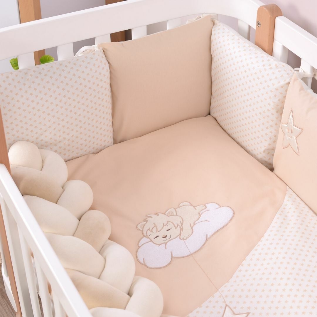 

Постельный комплект в кроватку Baby Veres Sleepyhead beige new 6 единиц