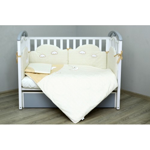 

Постельный комплект в кроватку Baby Veres Sleepyhead beige 6 единиц