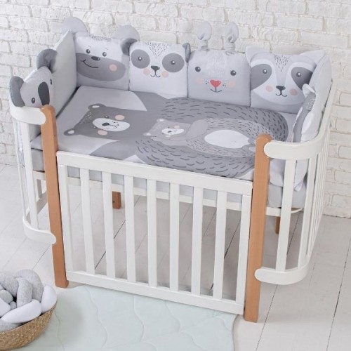 

Постельный комплект в кроватку Baby Veres Zoo grey 6 единиц