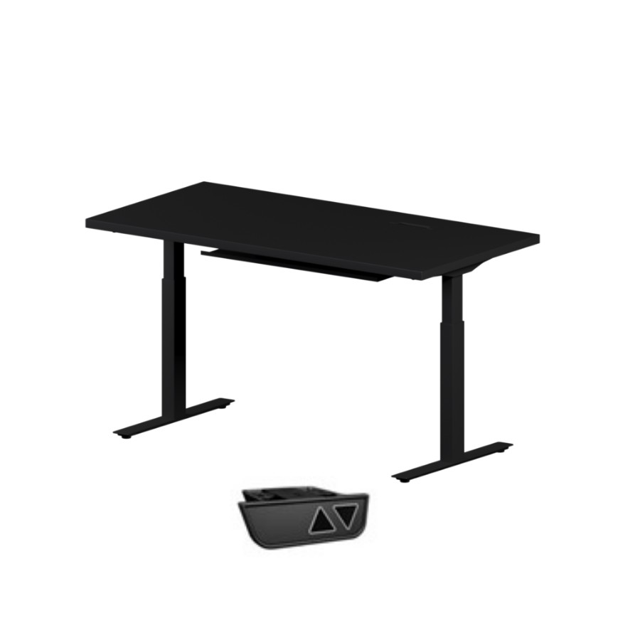 

База подъемного стола со столешницей и кабель-каналом Stand Gottfrid S470 EU AC=On Black