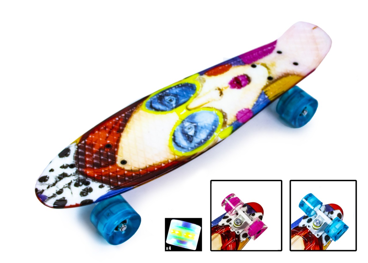 

Пенни борд PU-колеса ABEC-9 "Cool Girl" Светящиеся колеса