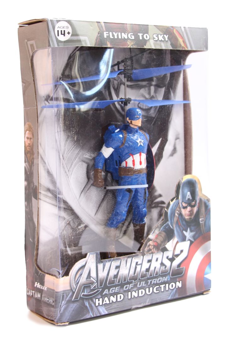 

Интерактивная игрушка Летающий Капитан Америка Captain America Синий