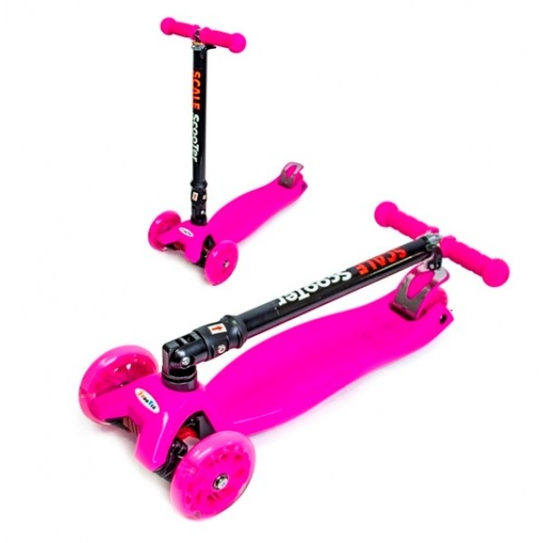 

Детский самокат Scale Sports ABEC-7 MAXI. Pink. Складная ручка.