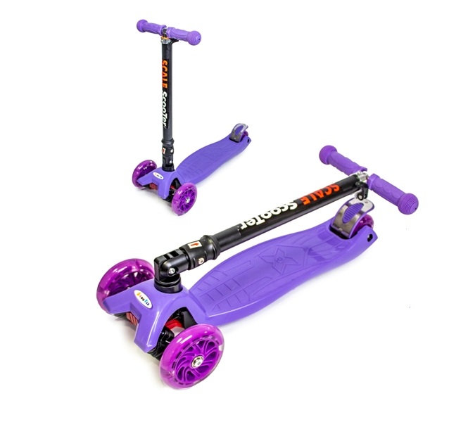 

Детский самокат Scale Sports ABEC-7 MAXI. Violet. Складная ручка.