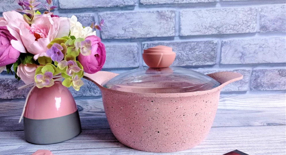 

Кастрюля со стеклянной крышкой Oms 3120-20-Pink 20 см 2.8 л