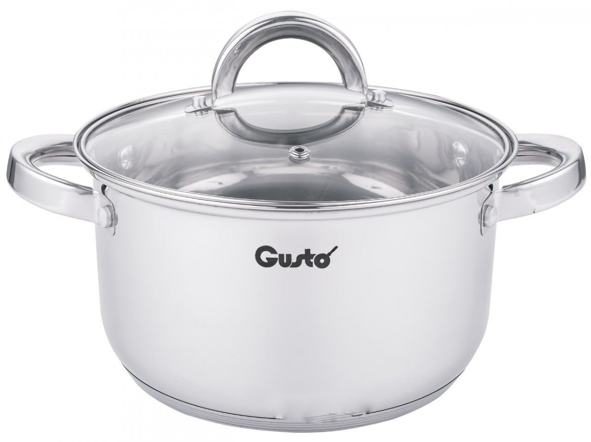 

Кастрюля со стеклянной крышкой Gusto GT-1106-22 22 см 4.2 л
